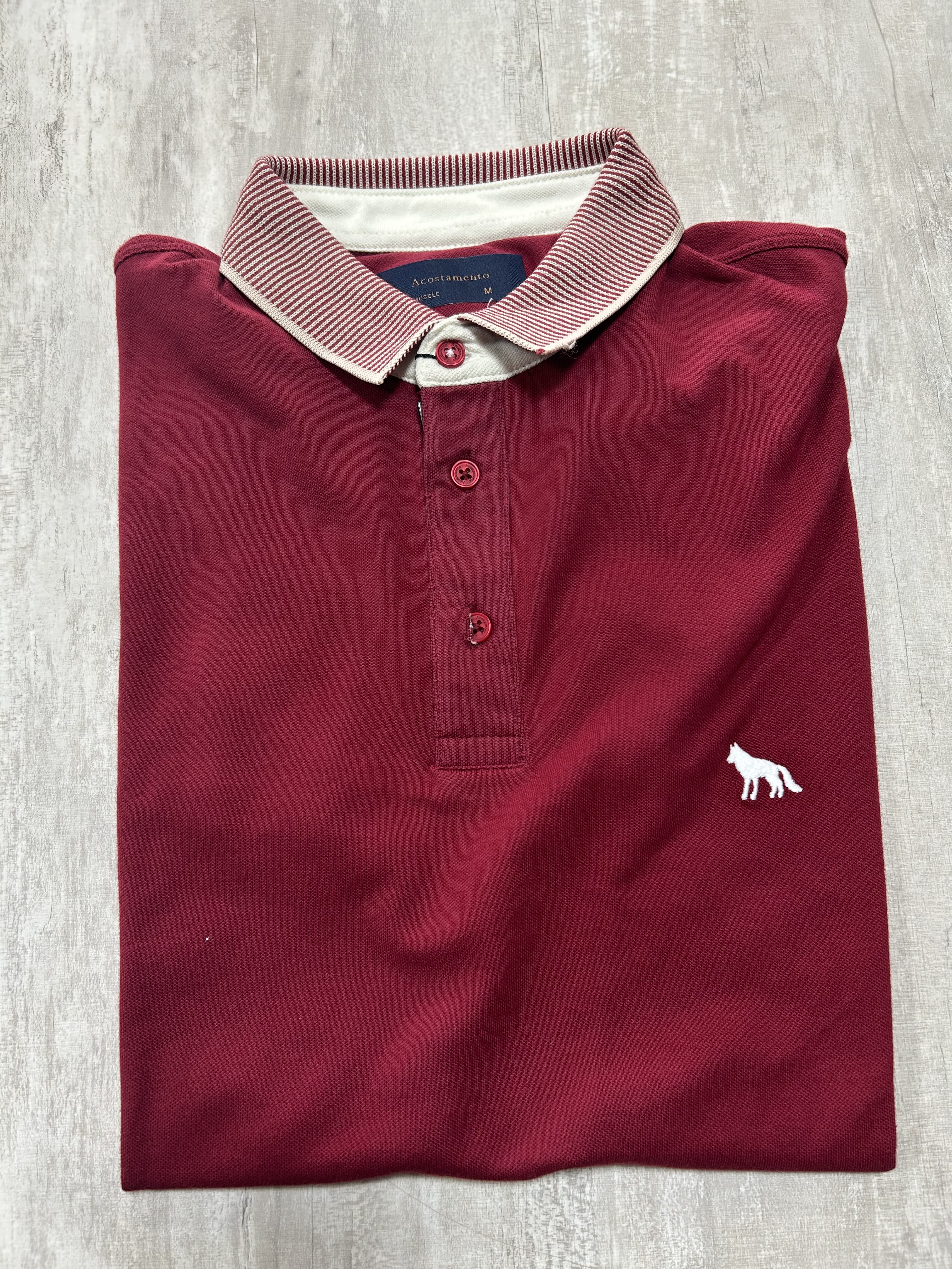 Camisa Polo Vinho Acostamento — Boutique Eva Milhomem