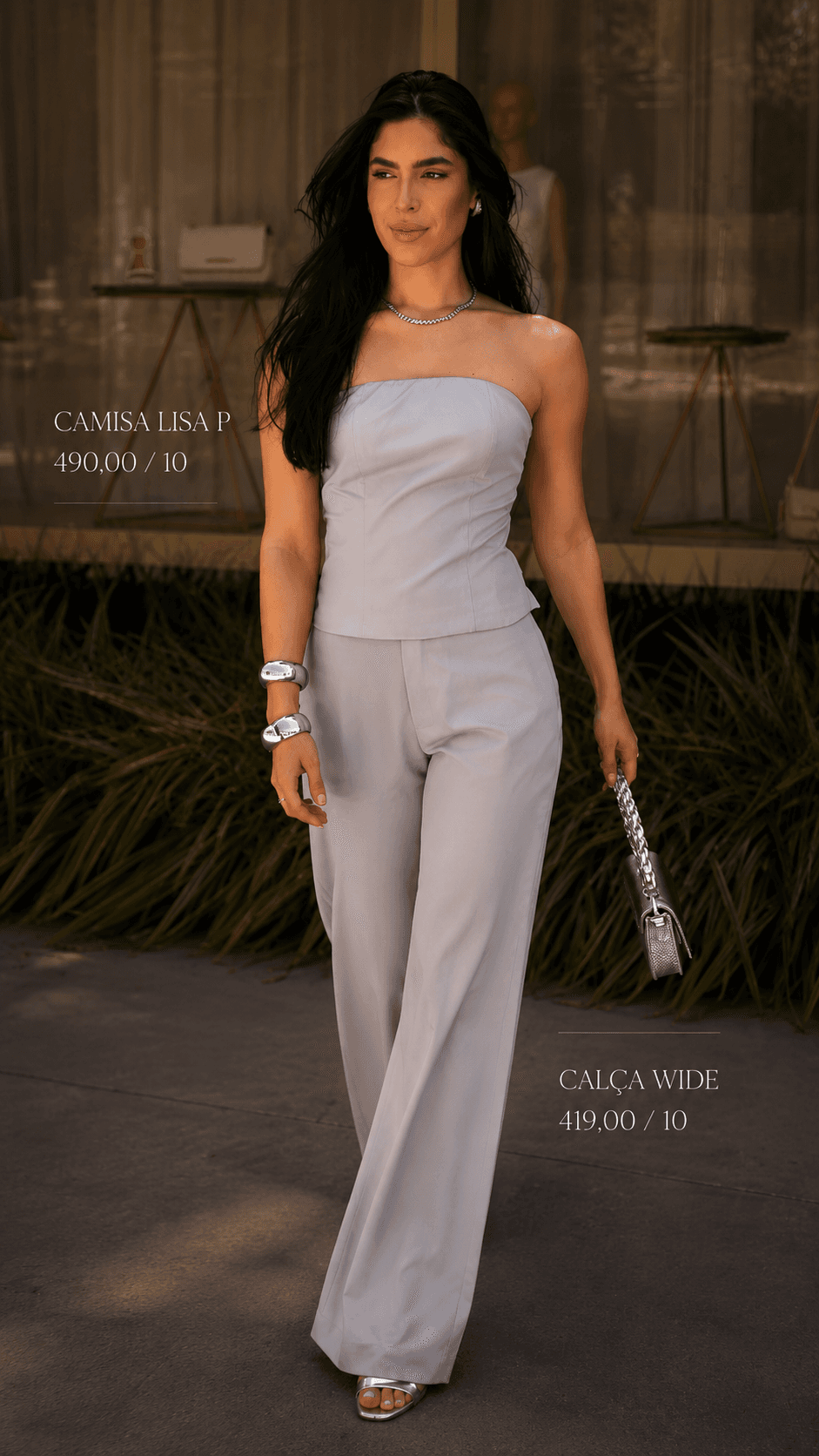 Look Cinza Elegante