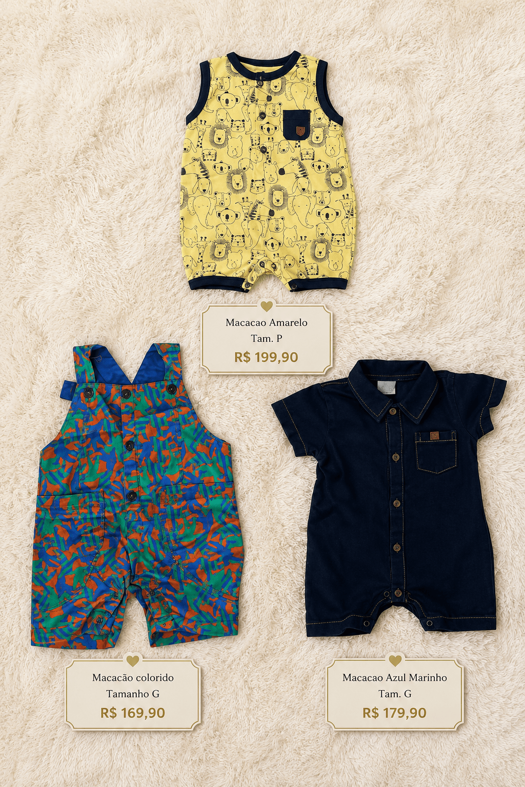 Macacões Infantil Masculino — Boutique Eva Milhomem